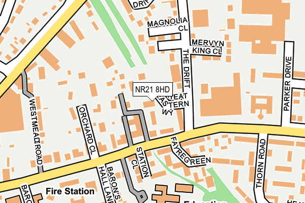 NR21 8HD map - OS OpenMap – Local (Ordnance Survey)