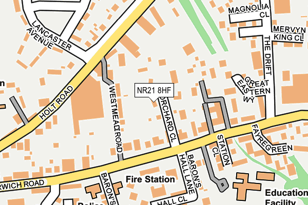 NR21 8HF map - OS OpenMap – Local (Ordnance Survey)