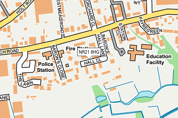 NR21 8HG map - OS OpenMap – Local (Ordnance Survey)
