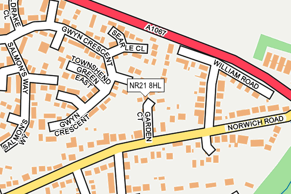 NR21 8HL map - OS OpenMap – Local (Ordnance Survey)