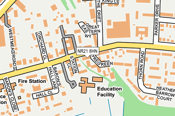 NR21 8HN map - OS OpenMap – Local (Ordnance Survey)