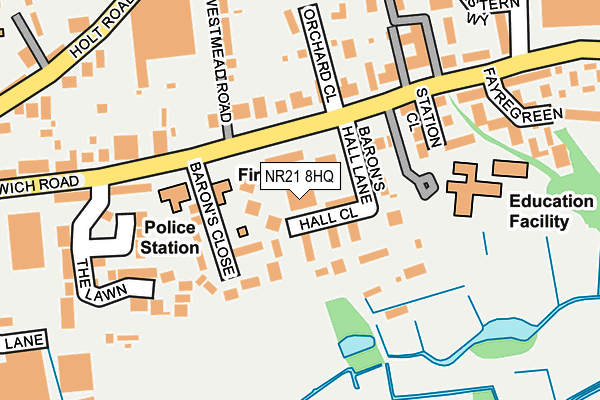 NR21 8HQ map - OS OpenMap – Local (Ordnance Survey)