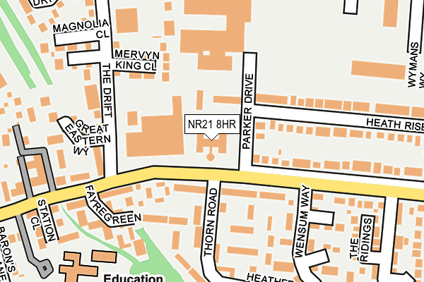 NR21 8HR map - OS OpenMap – Local (Ordnance Survey)