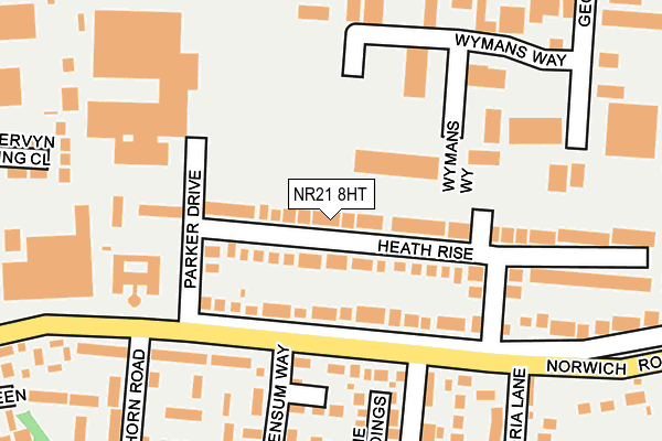 NR21 8HT map - OS OpenMap – Local (Ordnance Survey)
