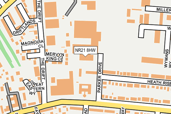 NR21 8HW map - OS OpenMap – Local (Ordnance Survey)