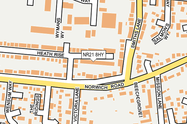 NR21 8HY map - OS OpenMap – Local (Ordnance Survey)