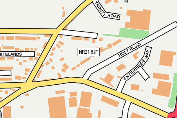 NR21 8JF map - OS OpenMap – Local (Ordnance Survey)