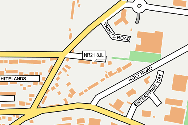 NR21 8JL map - OS OpenMap – Local (Ordnance Survey)