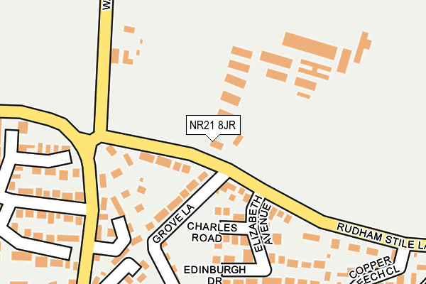 NR21 8JR map - OS OpenMap – Local (Ordnance Survey)