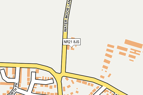 NR21 8JS map - OS OpenMap – Local (Ordnance Survey)
