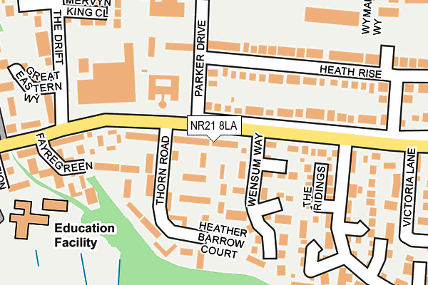 NR21 8LA map - OS OpenMap – Local (Ordnance Survey)