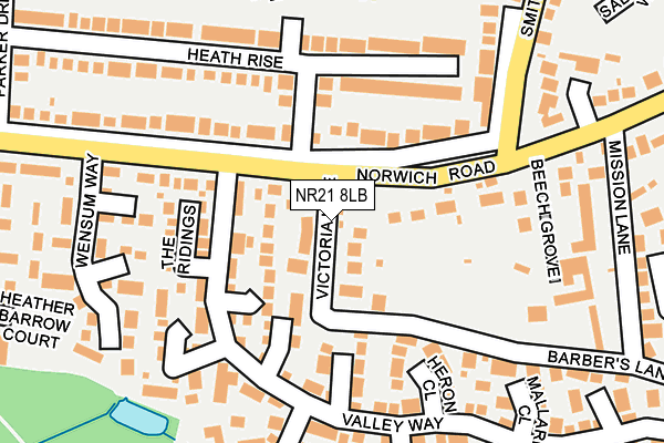 NR21 8LB map - OS OpenMap – Local (Ordnance Survey)