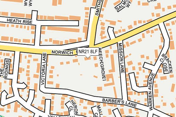 NR21 8LF map - OS OpenMap – Local (Ordnance Survey)