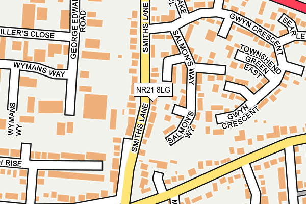 NR21 8LG map - OS OpenMap – Local (Ordnance Survey)