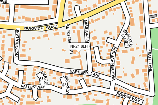 NR21 8LH map - OS OpenMap – Local (Ordnance Survey)