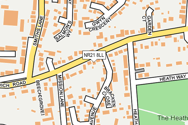 NR21 8LL map - OS OpenMap – Local (Ordnance Survey)