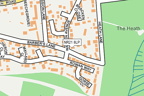 NR21 8LP map - OS OpenMap – Local (Ordnance Survey)