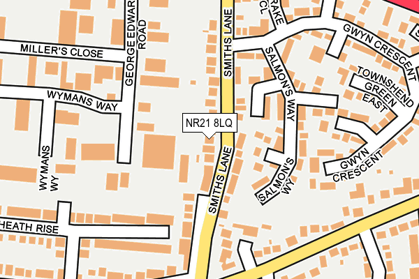 NR21 8LQ map - OS OpenMap – Local (Ordnance Survey)