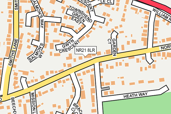 NR21 8LR map - OS OpenMap – Local (Ordnance Survey)
