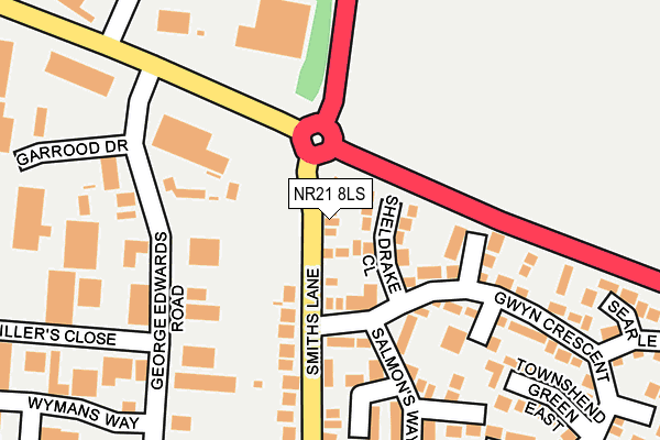 NR21 8LS map - OS OpenMap – Local (Ordnance Survey)