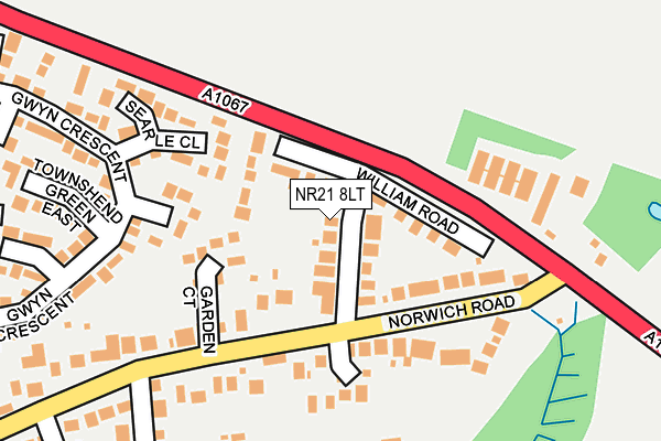 NR21 8LT map - OS OpenMap – Local (Ordnance Survey)