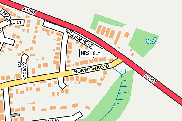 NR21 8LY map - OS OpenMap – Local (Ordnance Survey)