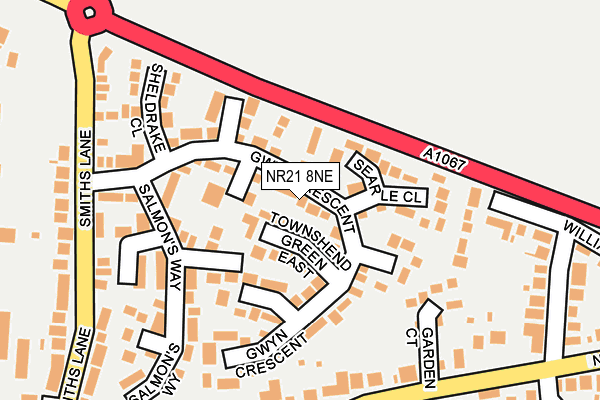 NR21 8NE map - OS OpenMap – Local (Ordnance Survey)