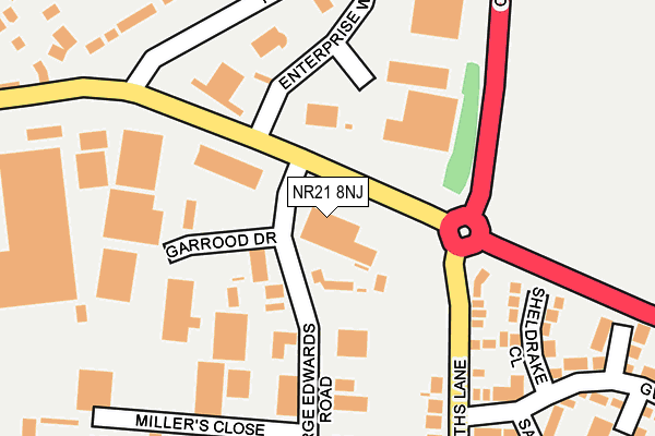 NR21 8NJ map - OS OpenMap – Local (Ordnance Survey)