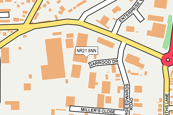 NR21 8NN map - OS OpenMap – Local (Ordnance Survey)