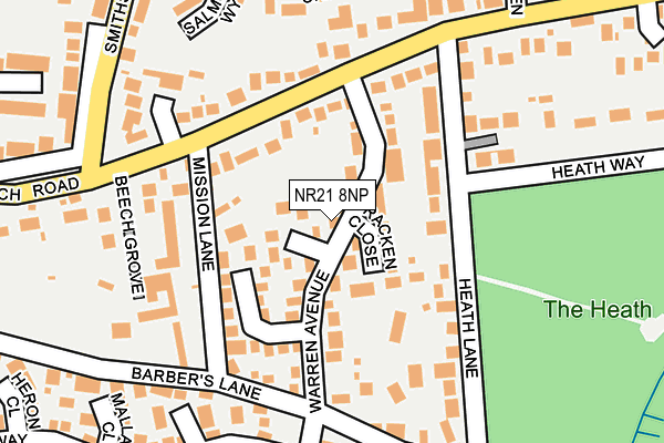 NR21 8NP map - OS OpenMap – Local (Ordnance Survey)