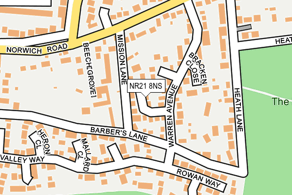NR21 8NS map - OS OpenMap – Local (Ordnance Survey)