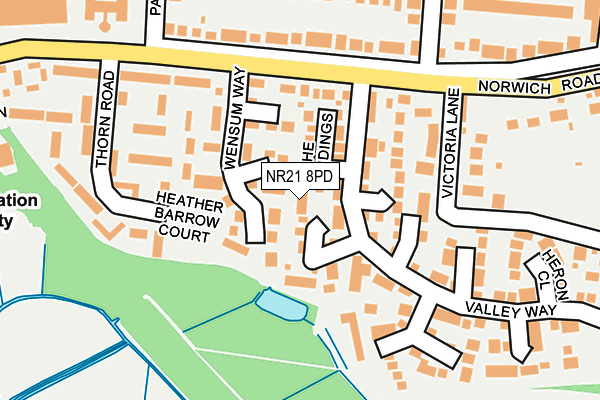 NR21 8PD map - OS OpenMap – Local (Ordnance Survey)