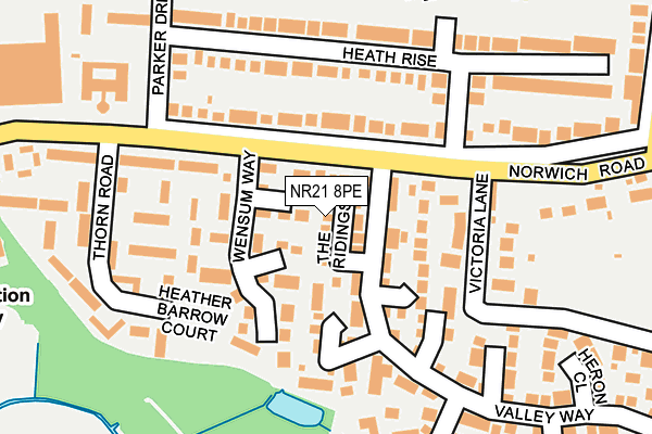 NR21 8PE map - OS OpenMap – Local (Ordnance Survey)