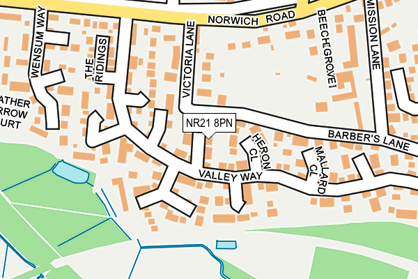 NR21 8PN map - OS OpenMap – Local (Ordnance Survey)