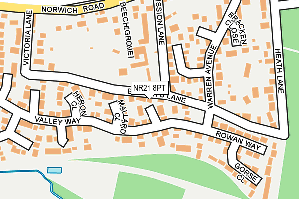 NR21 8PT map - OS OpenMap – Local (Ordnance Survey)