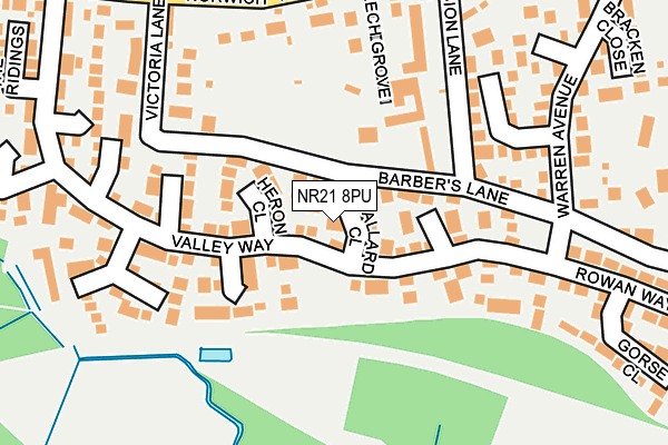 NR21 8PU map - OS OpenMap – Local (Ordnance Survey)