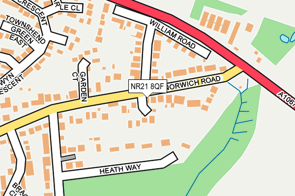 NR21 8QF map - OS OpenMap – Local (Ordnance Survey)