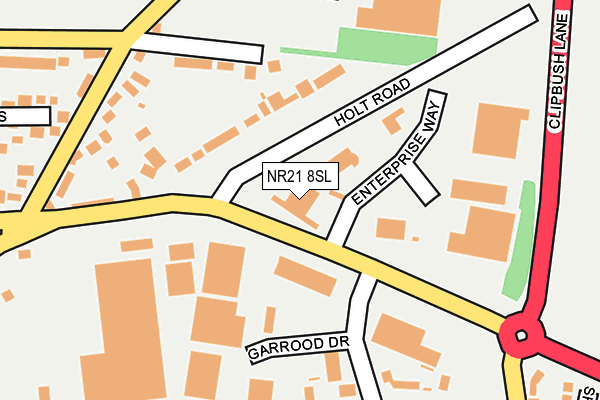 NR21 8SL map - OS OpenMap – Local (Ordnance Survey)