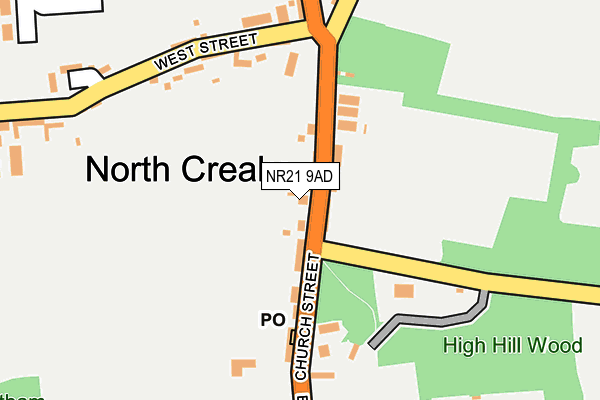 NR21 9AD map - OS OpenMap – Local (Ordnance Survey)