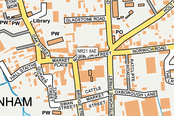 NR21 9AE map - OS OpenMap – Local (Ordnance Survey)