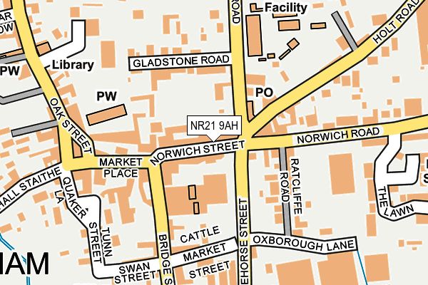 NR21 9AH map - OS OpenMap – Local (Ordnance Survey)