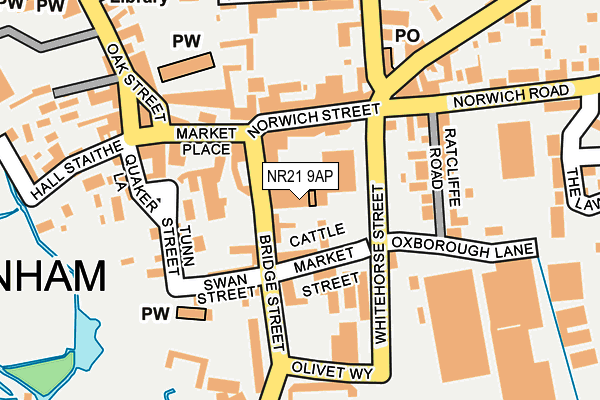 NR21 9AP map - OS OpenMap – Local (Ordnance Survey)