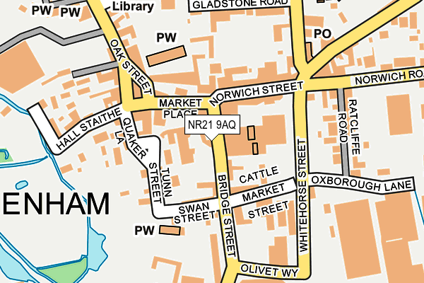 NR21 9AQ map - OS OpenMap – Local (Ordnance Survey)