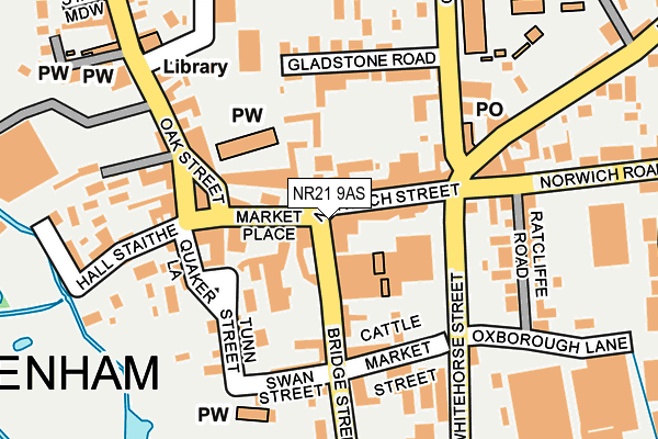 NR21 9AS map - OS OpenMap – Local (Ordnance Survey)