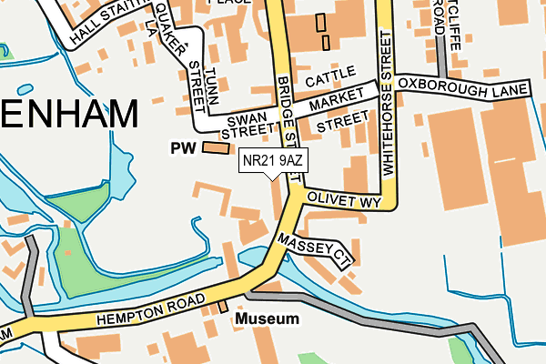 NR21 9AZ map - OS OpenMap – Local (Ordnance Survey)