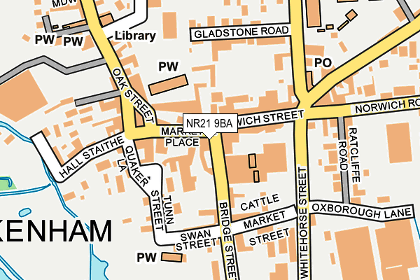 NR21 9BA map - OS OpenMap – Local (Ordnance Survey)