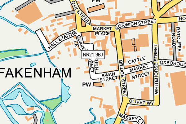 NR21 9BJ map - OS OpenMap – Local (Ordnance Survey)