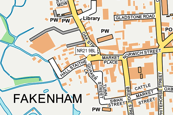 NR21 9BL map - OS OpenMap – Local (Ordnance Survey)