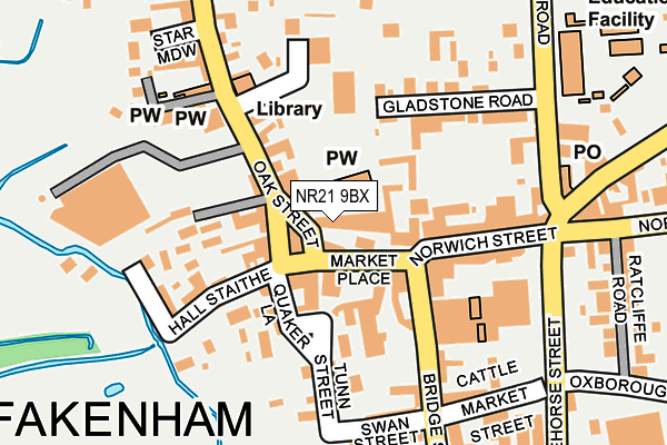 NR21 9BX map - OS OpenMap – Local (Ordnance Survey)