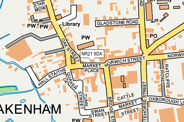 NR21 9DA map - OS OpenMap – Local (Ordnance Survey)